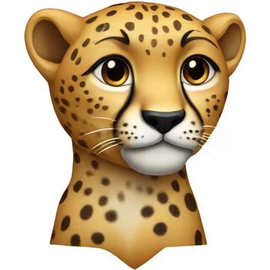 Chettah heart shape emoji