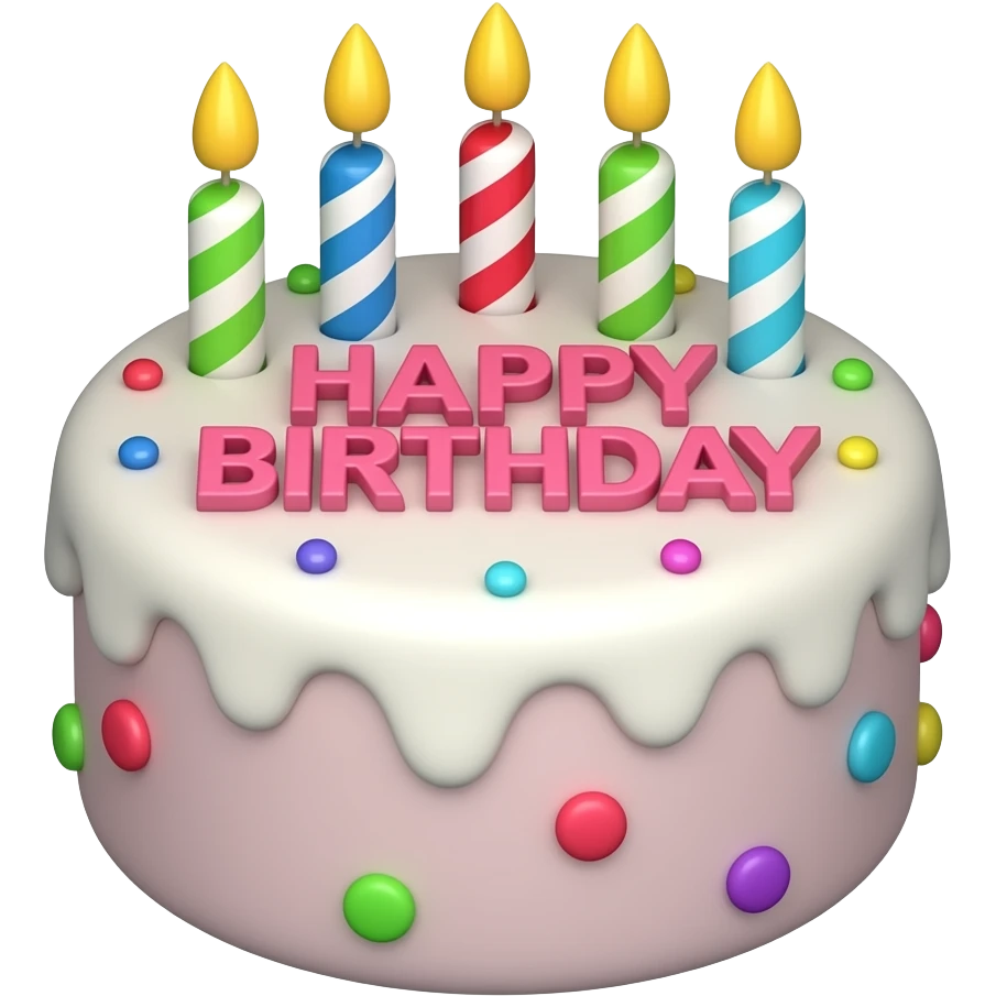 happy birthday  just words no cake emoji