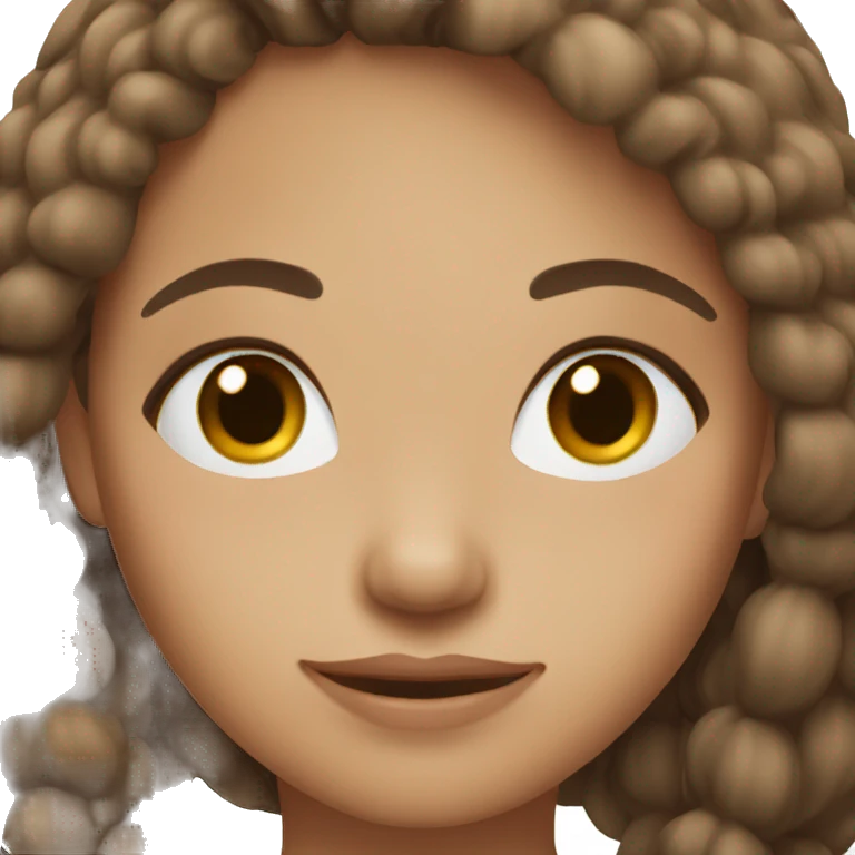 Pretty girl with brown hair emoji