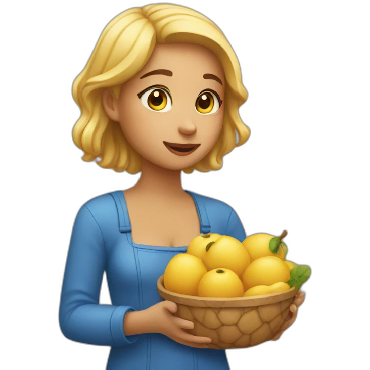 Girl holding 🍈 emoji