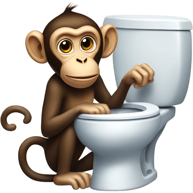 Monkey on a toilet emoji