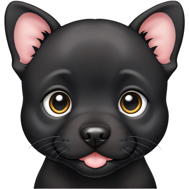 Black Pittbull puppy emoji