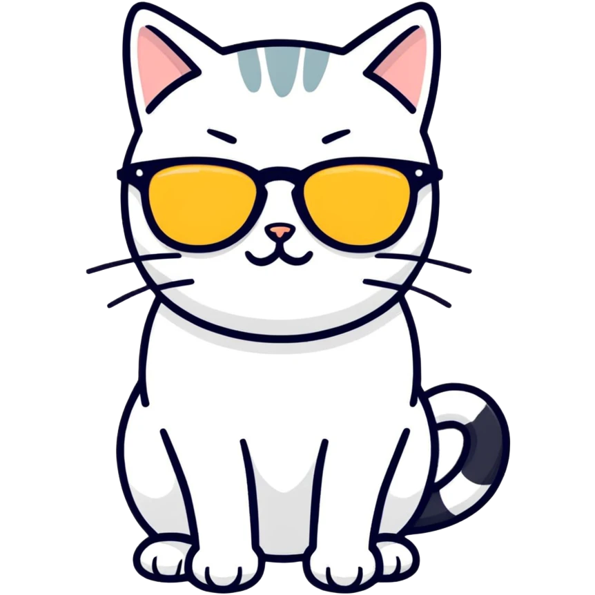 Cat with sunglasses emoji