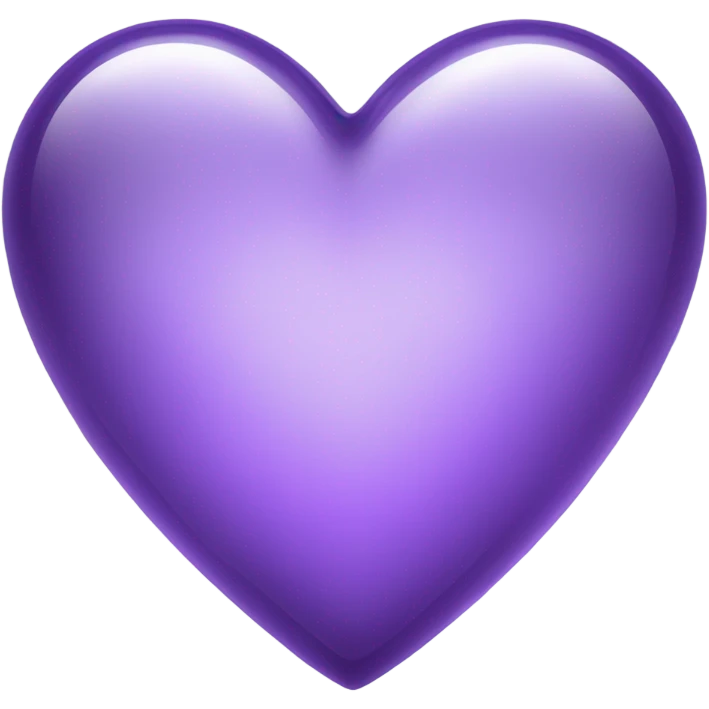 Shiny clear glass violet heart  emoji