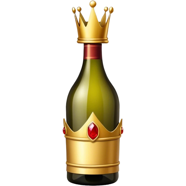 wine bottle with a crown emoji