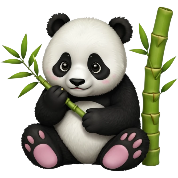 panda eat bamboo emoji