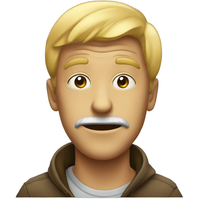 A strange face with emilation emoji