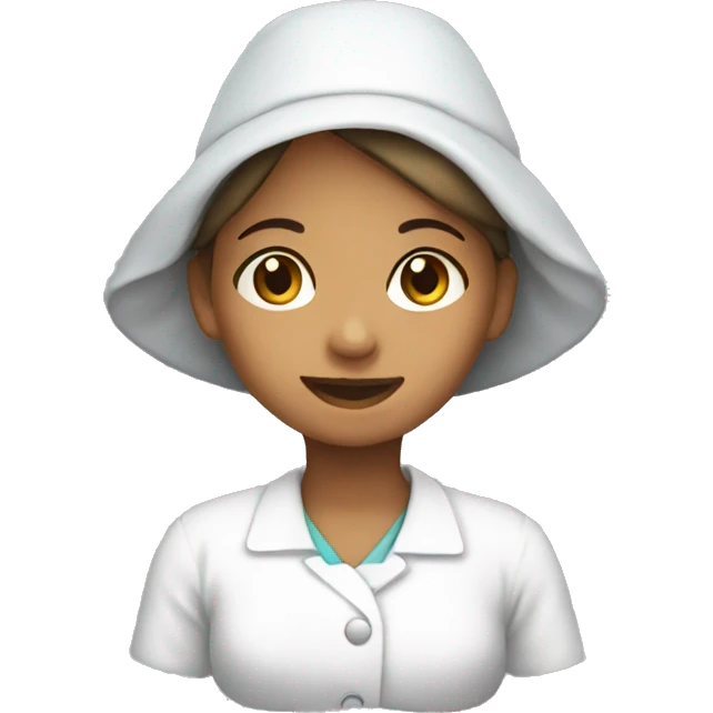 Girl with a bonnet nursing emoji