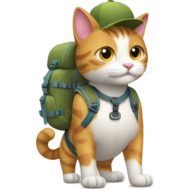 cat hiking emoji