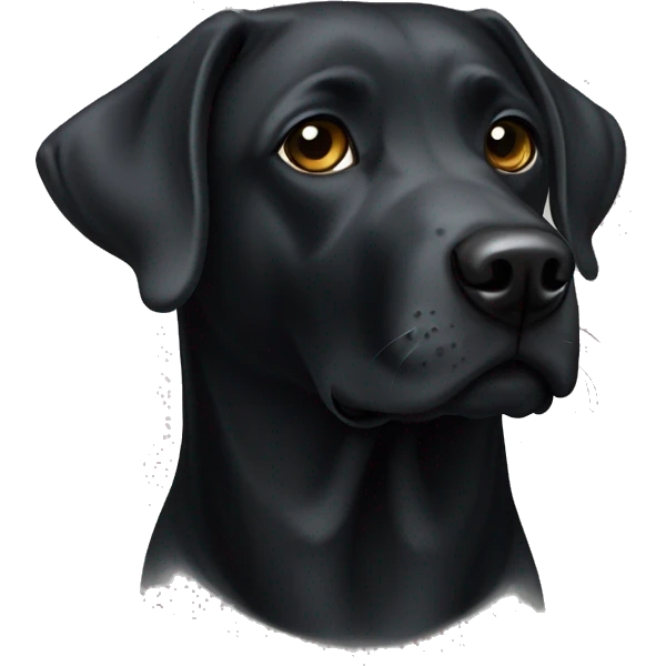 Un labrador noir emoji