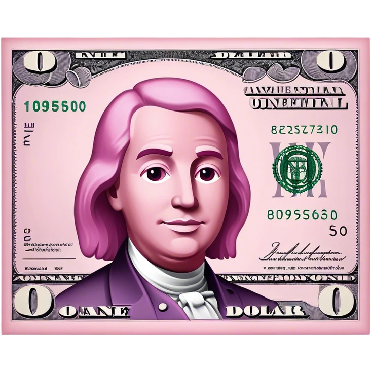 Pink dollar emoji