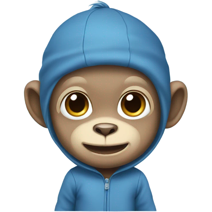 blue baby monkey  emoji