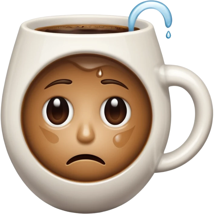 Sad coffee cup  emoji