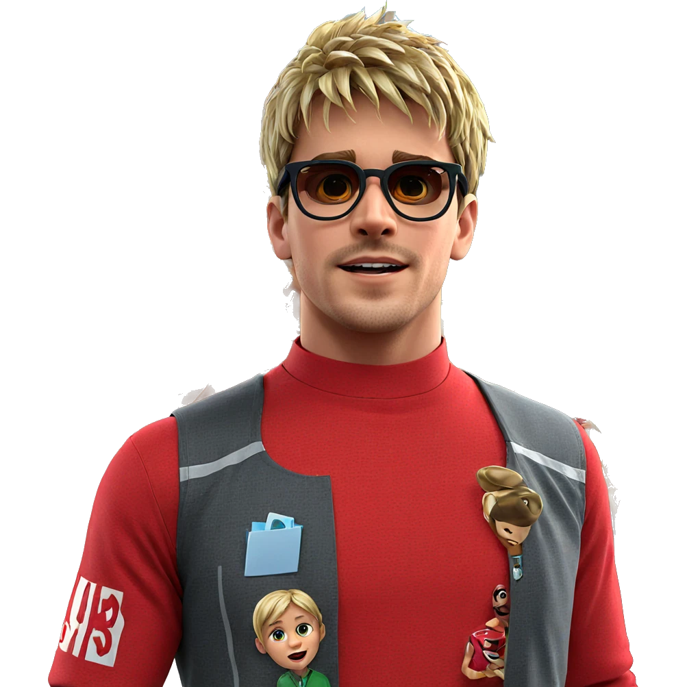 blonde boy in red shirt emoji