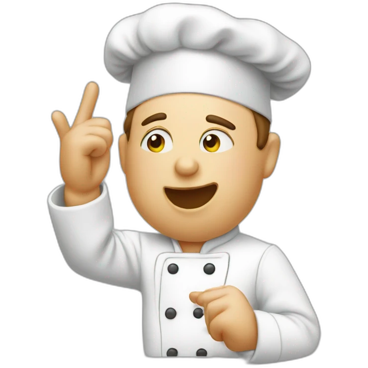 head of chef kissing his fingers emoji