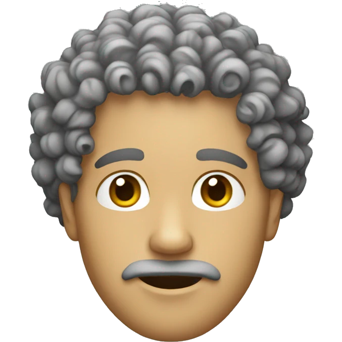 curly hair Mexican white guy emoji
