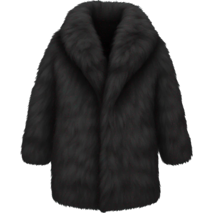 Fur coat black emoji