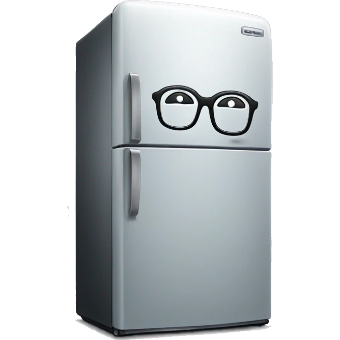 fridge with glasses emoji