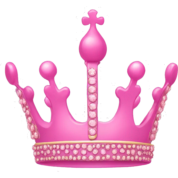 Pink princess crown emoji