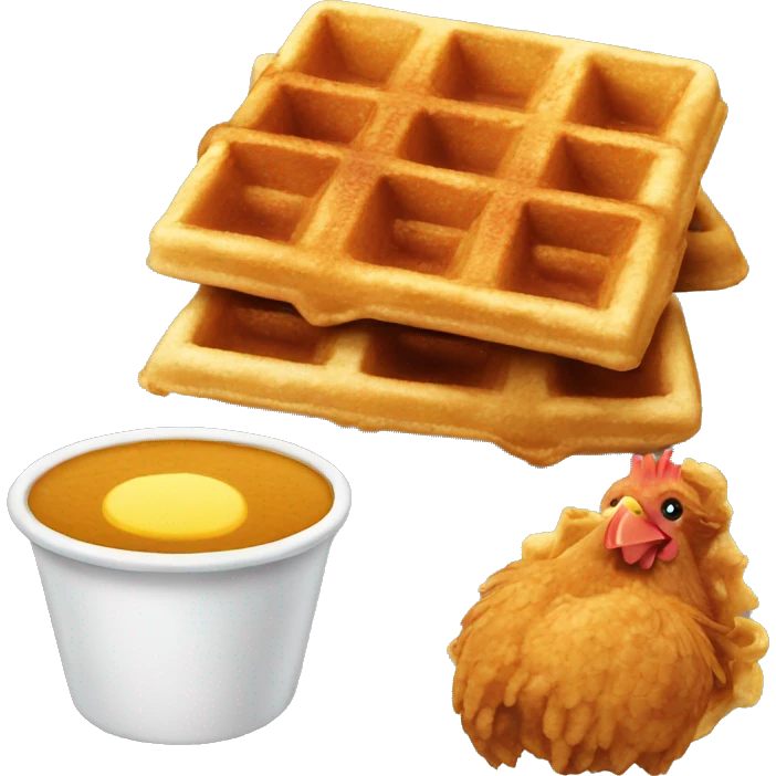 Chicken strips and waffles emoji