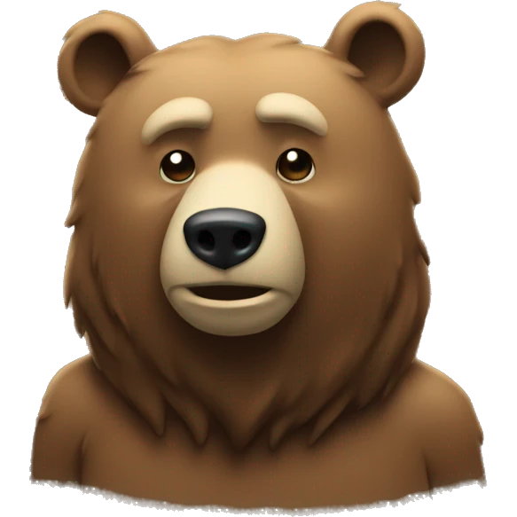 old bear back at barn emoji