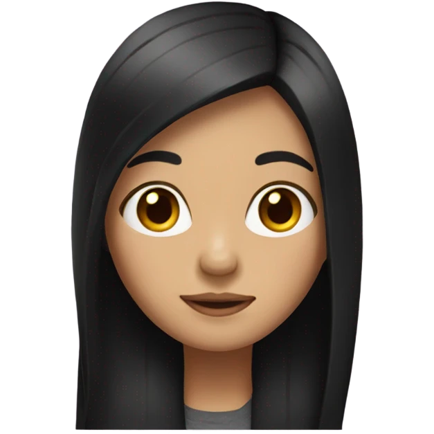 girl with long straight black hair emoji