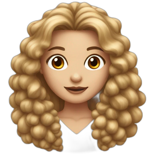Pompon girl with long  hair emoji