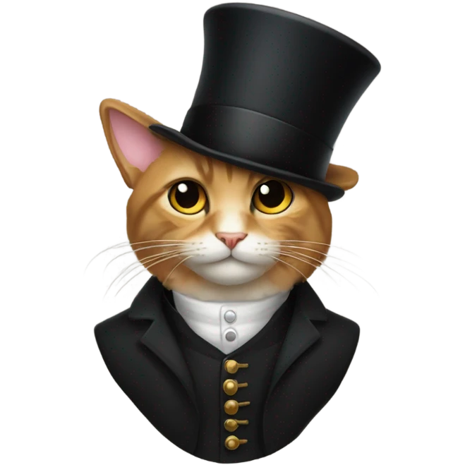 cat with a tophat emoji