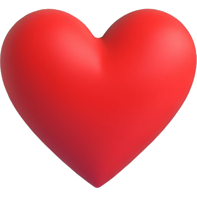 classic red heart emoji