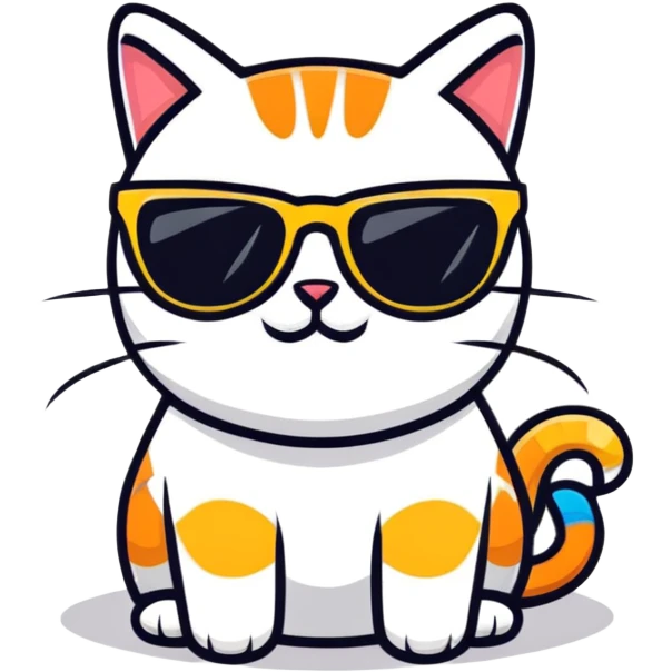 Cat with sunglasses emoji
