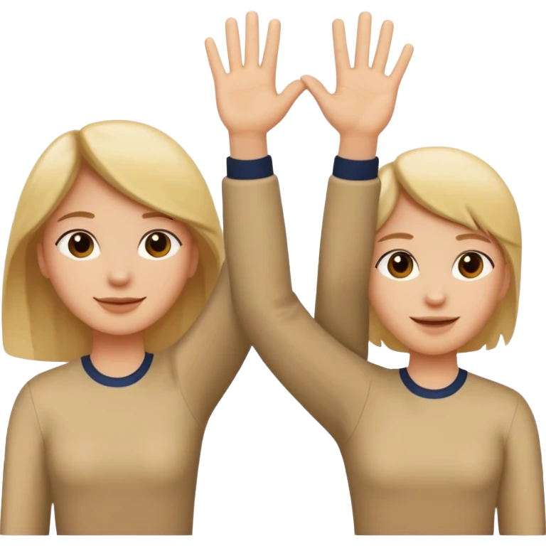 two people giving a high five, expressing trust and loyalty as a team emoji