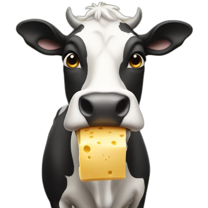 Cow eating emoji