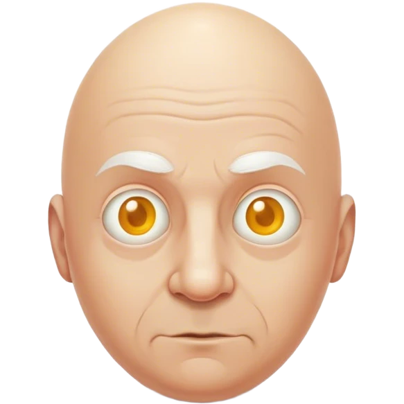 Egg head stupid bald guy old emoji