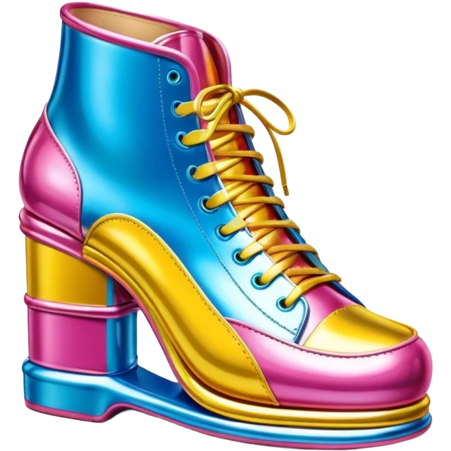 Jeff Koons style spam can pop art shoe sculpture  emoji