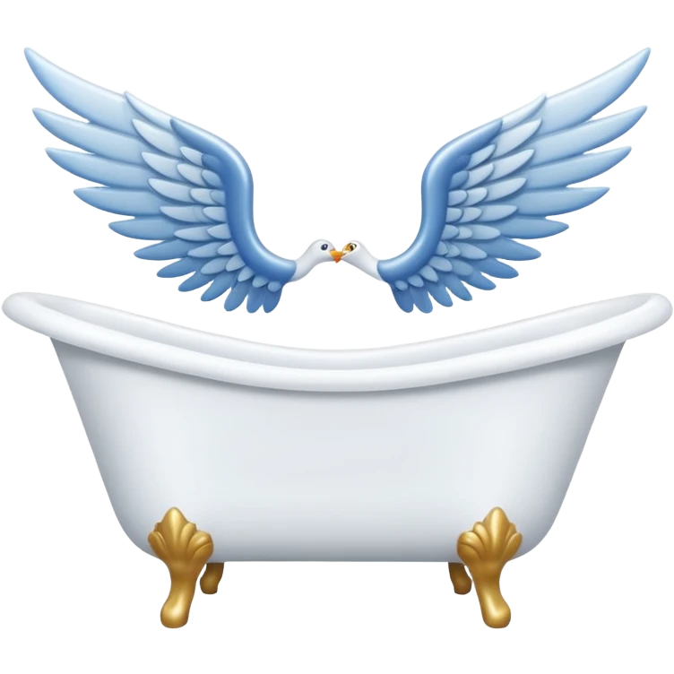 Bathtub with wings emoji