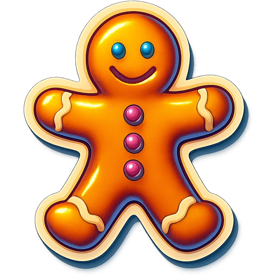 gingerbread man emoji