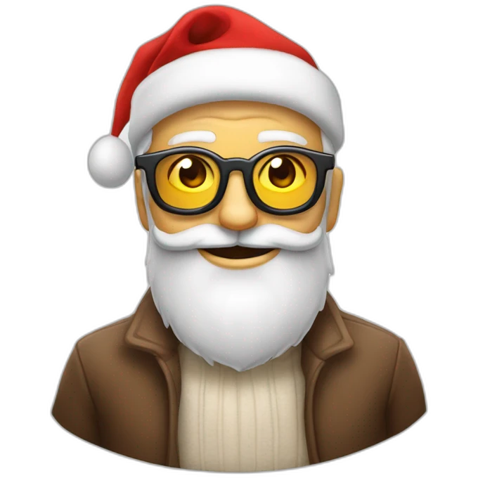 Père noël avec des lunettes de soleil emoji