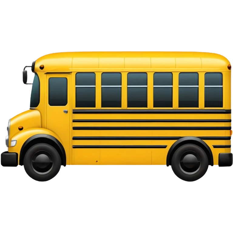 school bus side view simple bold expressive emoji