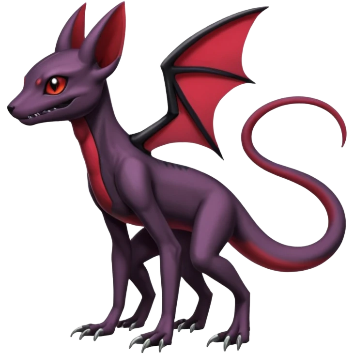 Gothic Edgy Badass Cool Genesect-Umbreon-Salandit-Fakémon-hybrid-creature (full body)  emoji