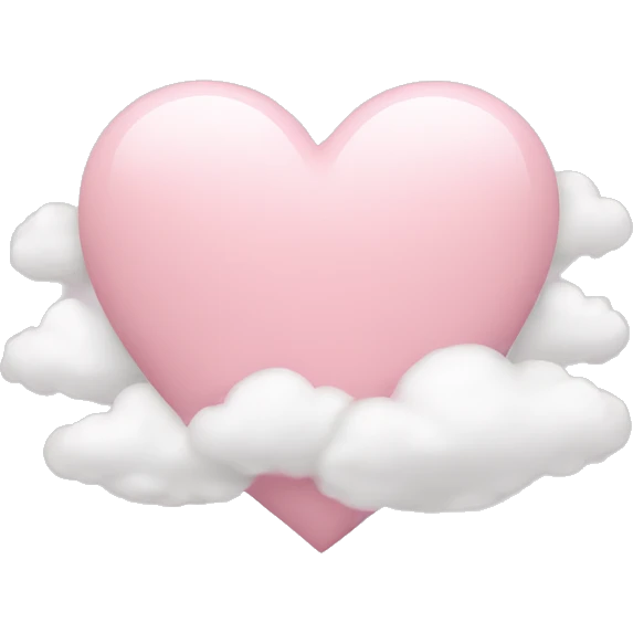 light pink heart with clouds  emoji