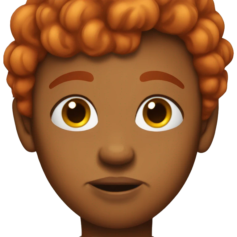 Black emoji with red hair and a pout face  emoji