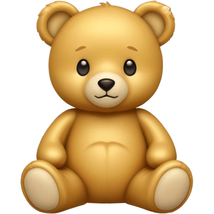 Golden teddy bear emoji