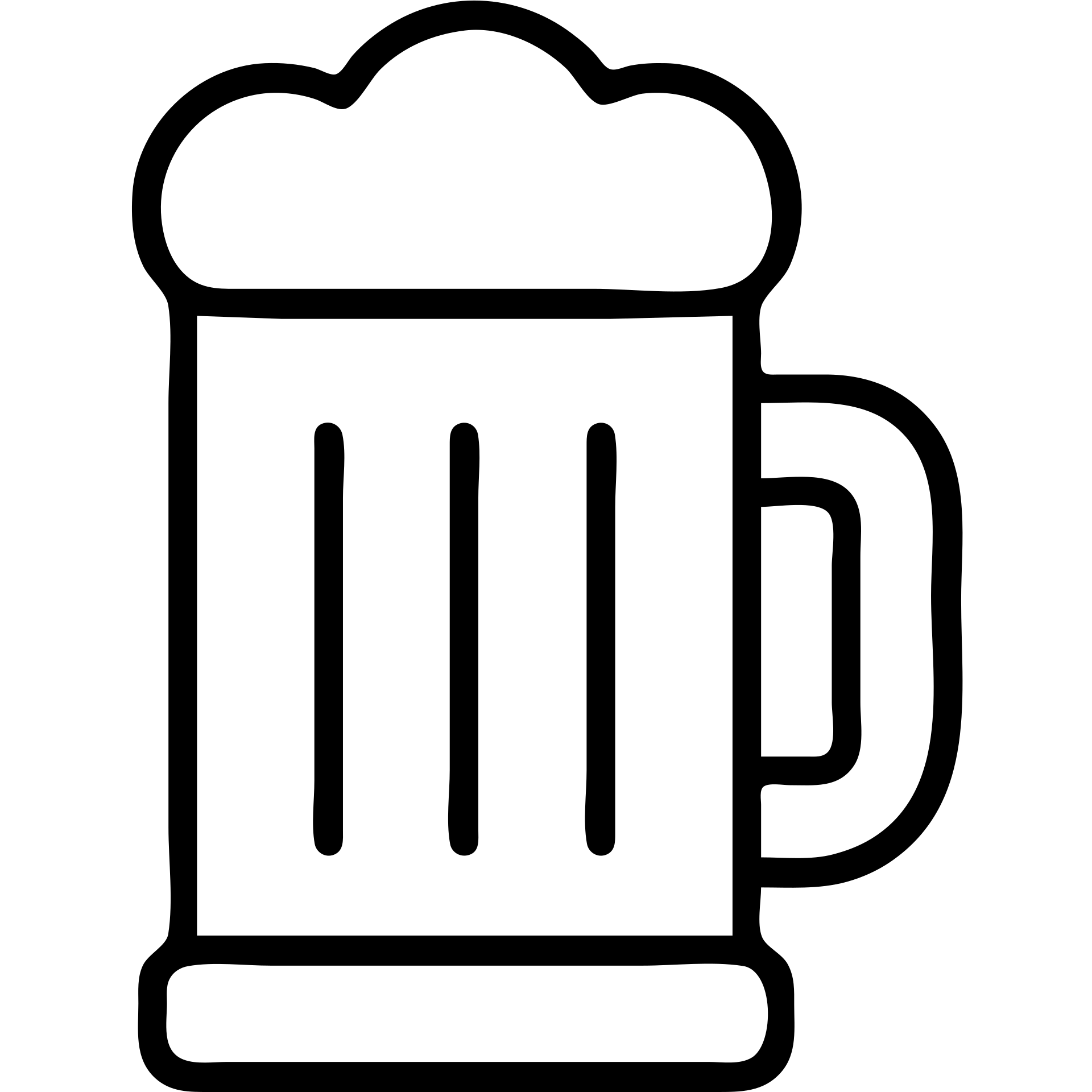 beer mug icon, outlined style, 1.5px line thickness, simple and clear emoji