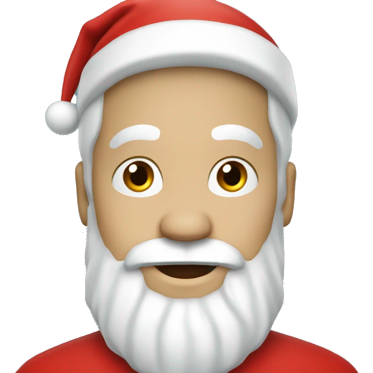 White Santa Claus in a red coat emoji