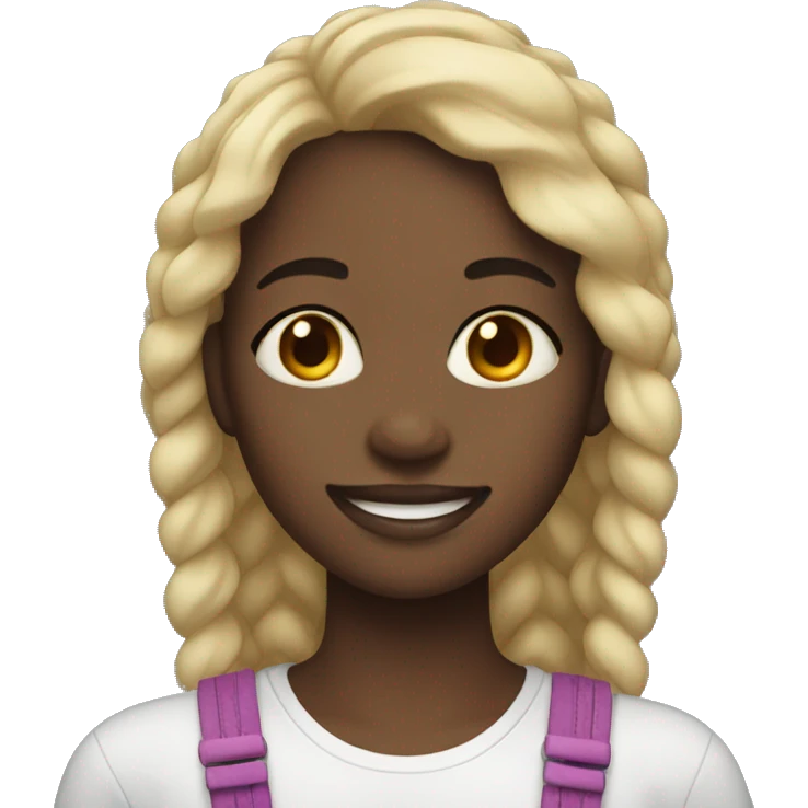 Black girl with braces emoji