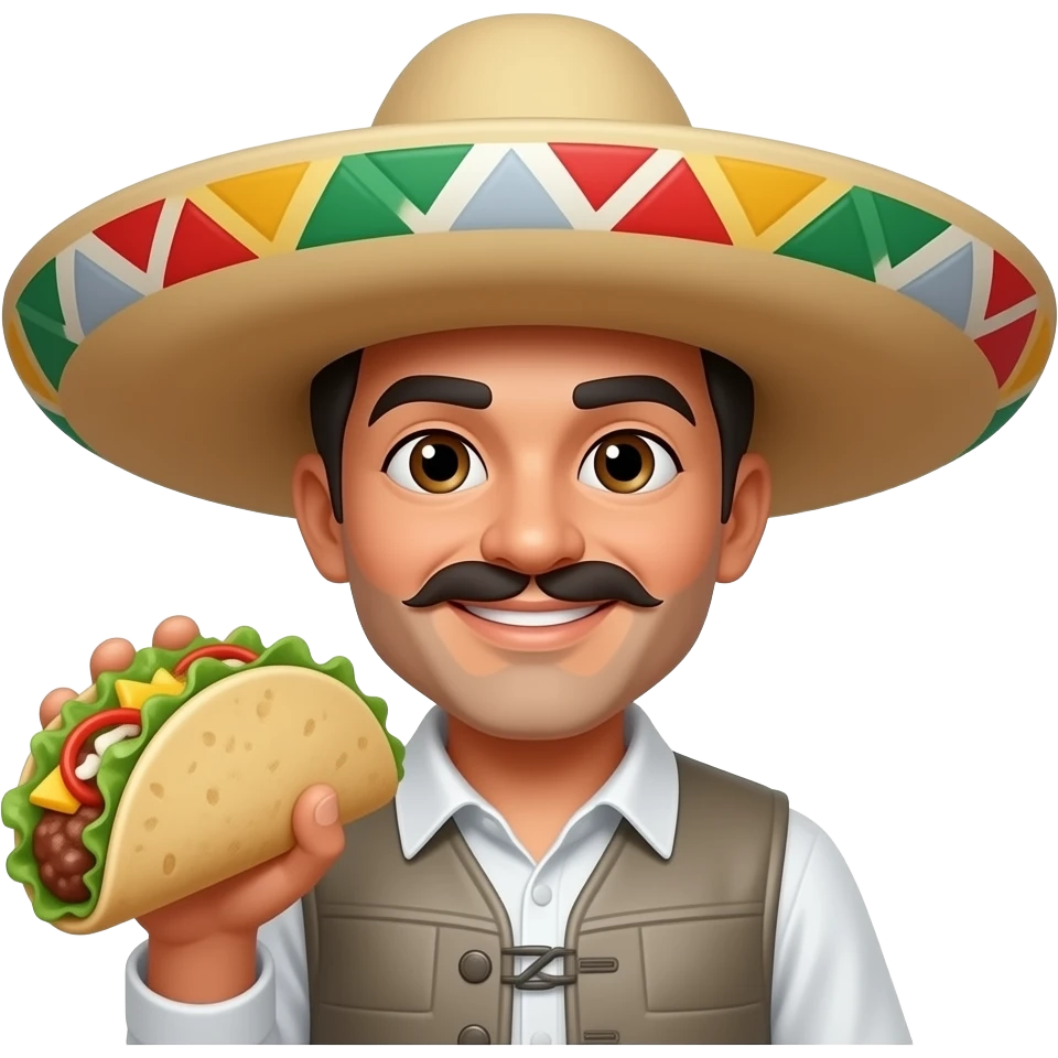 Mexican with taco emoji