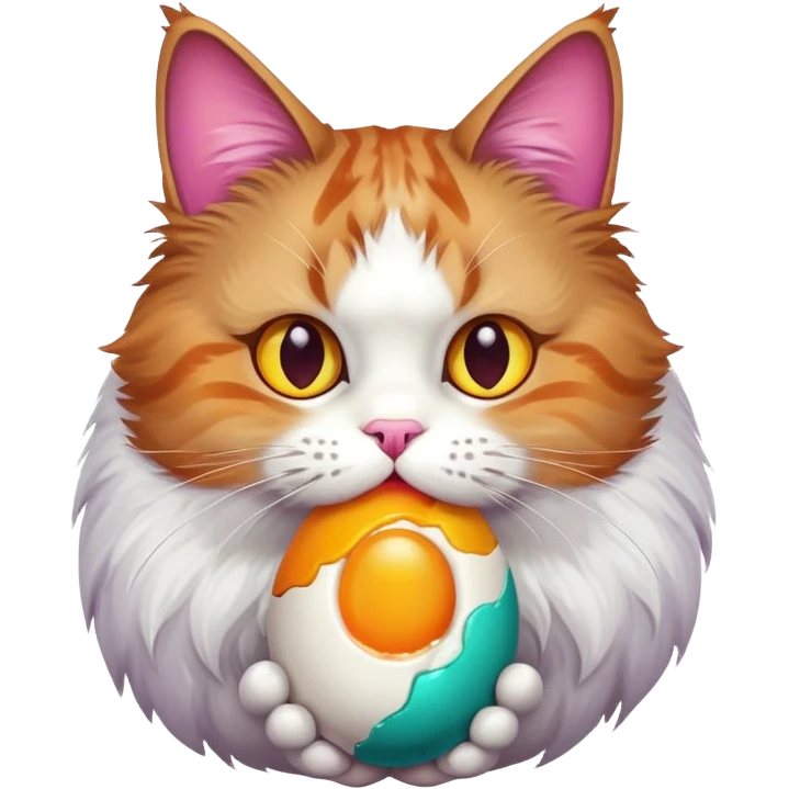 Кот-бегемот лижет яйца emoji