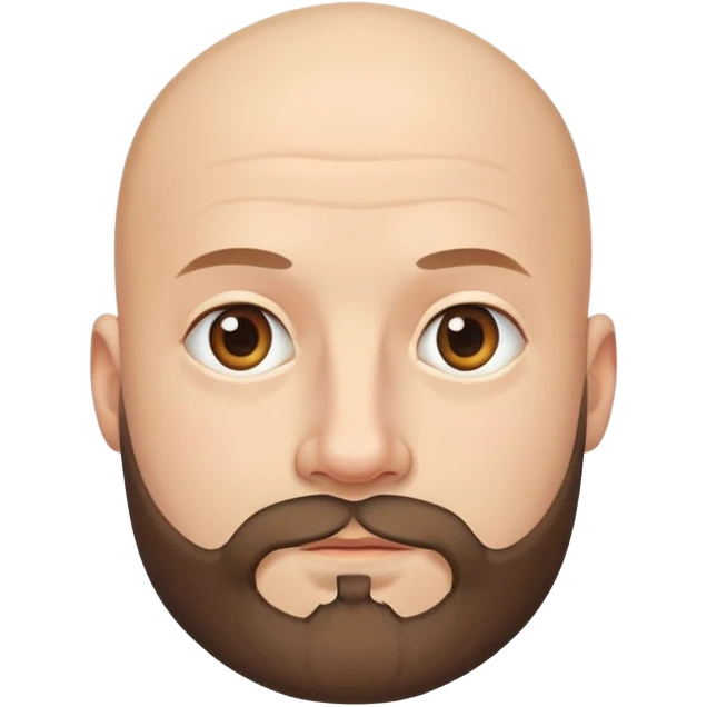 Bald man with beard emoji