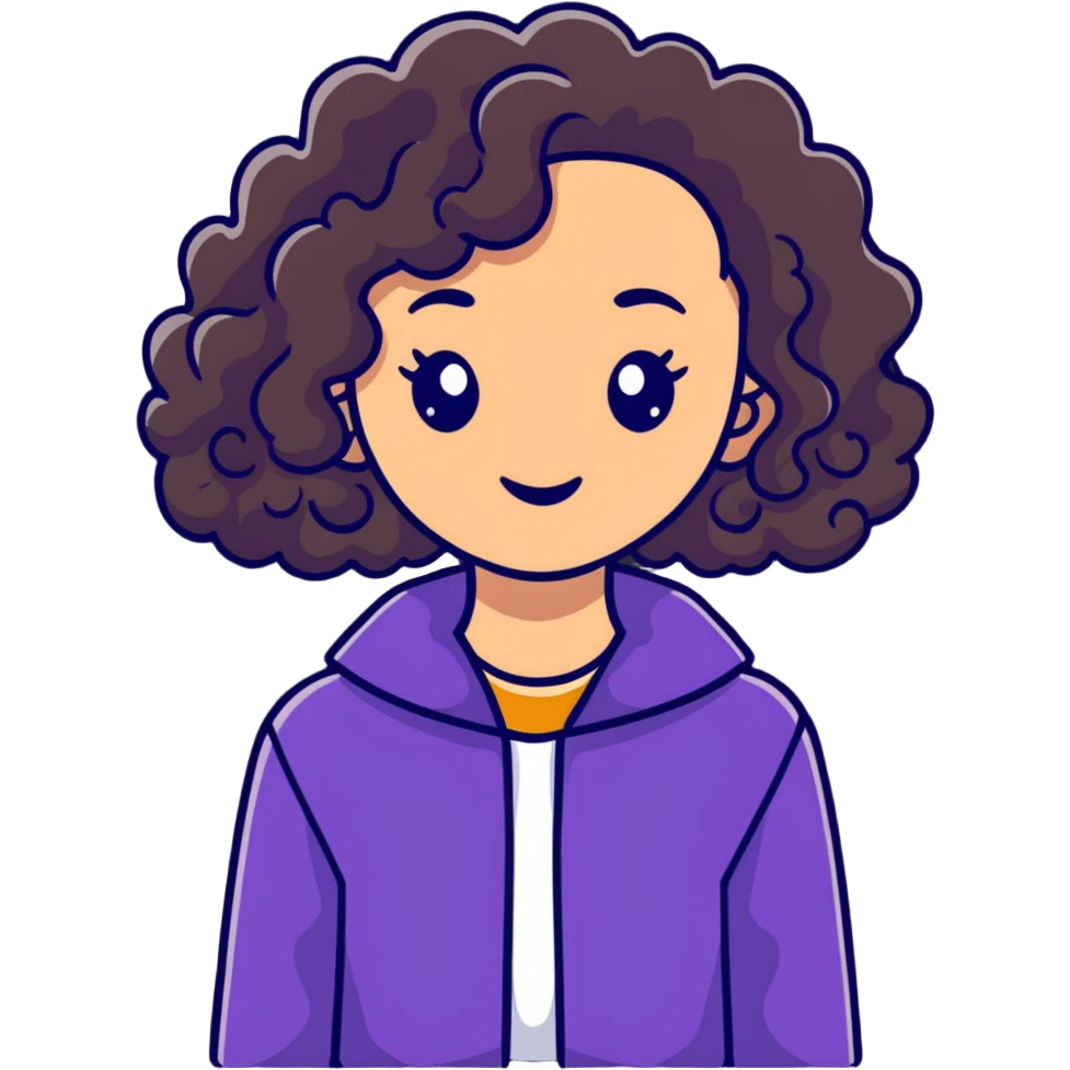 pretty black girl with curly hair emoji