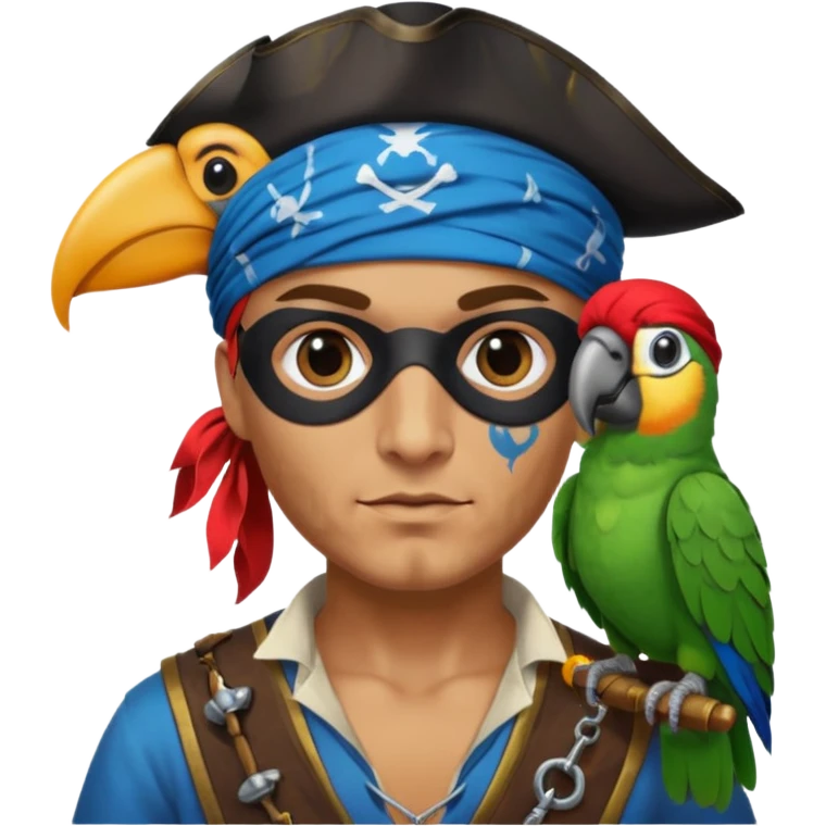 pirate and parrot emoji